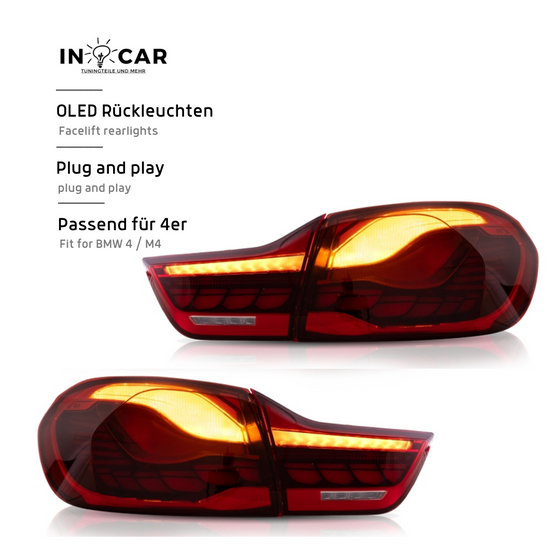 Rückleuchten SET Klarglas OLED passend für BMW 4er / M4